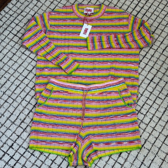 SOLID & STRIPED Other - Solid & Striped Spacedye Stripe Coverup Set